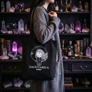 Bolsa tote negra SAGITARIO